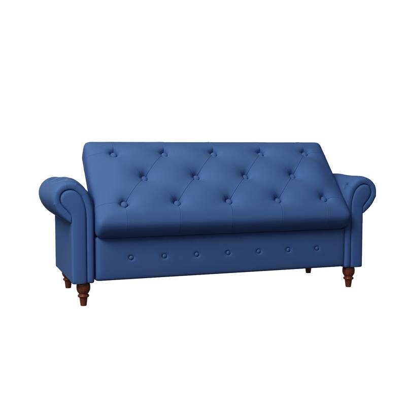 63" Fabric Bed Bench With Storage