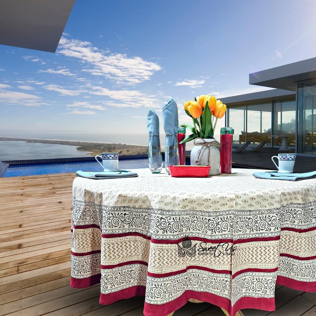 Cotton Bagru Block Print Cotton Tablecloth Linen Collection