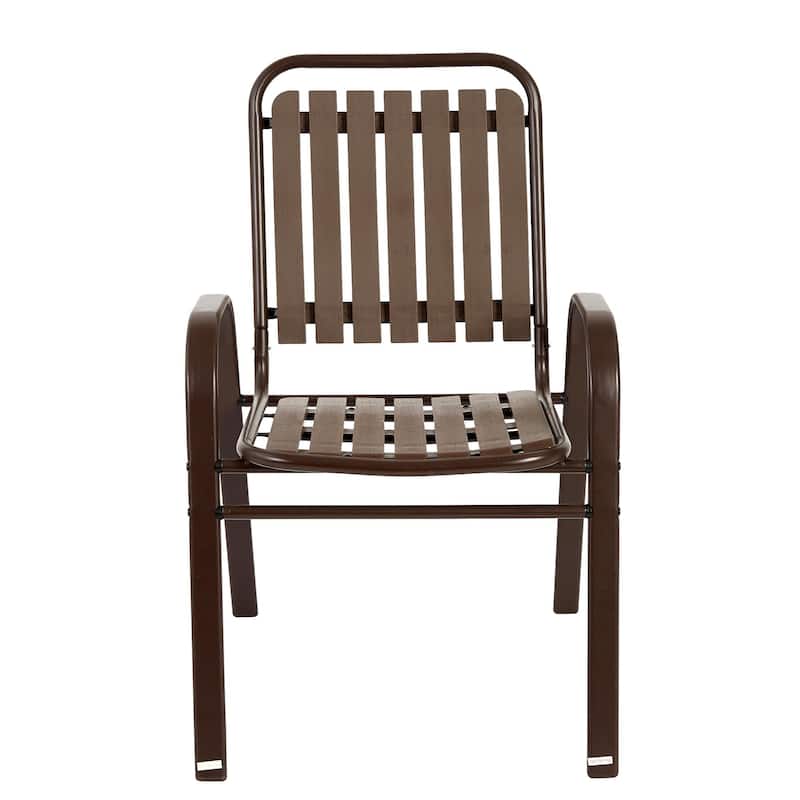 7 Pieces Outdoor Patio Dining Set, Conversation Set for Garden Patio, Brown