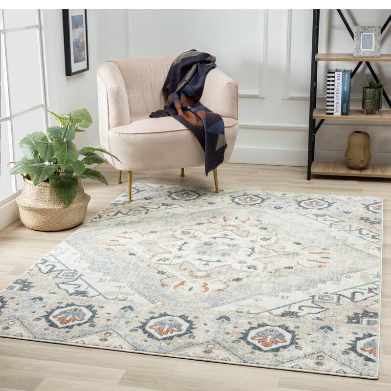 Luxe Weavers Western Geometric Area Rug, for Bedroom and Living Rooms