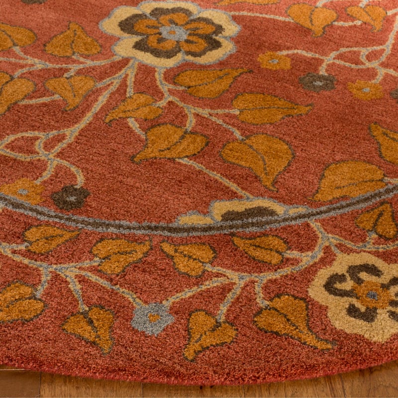 SAFAVIEH Handmade Heritage Quatrefoil Traditional Oriental Wool Rug
