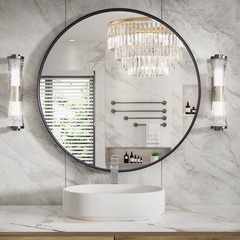 Wall Mirror Vanity Mirror Bathroom Mirror with Metal Frame(1 Piece)