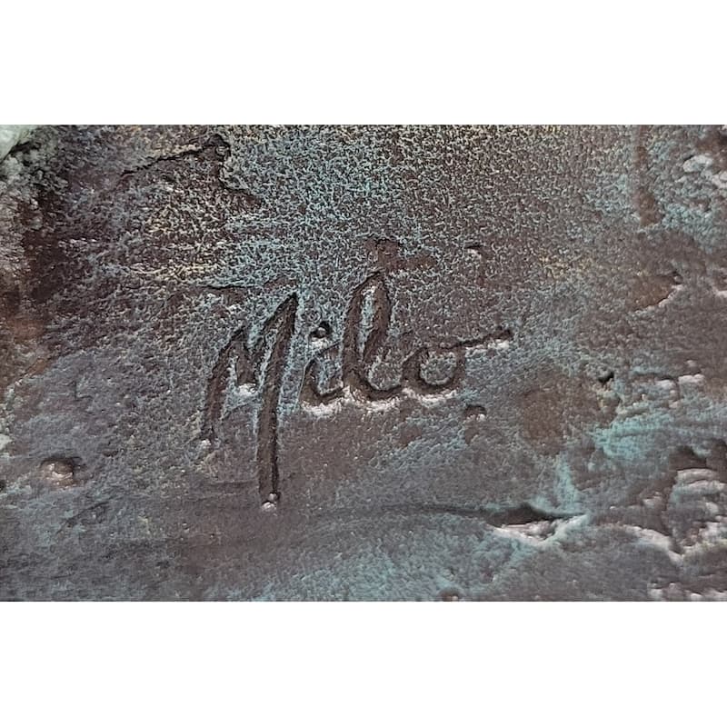 Original Signed Milo Pea Artwork Animal Exotic Bird Bronze Sculpture Art
