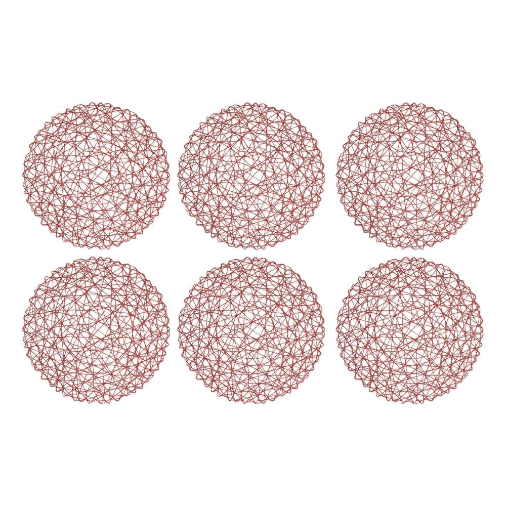 Design Imports Woven Paper Kitchen Placemat Set (Set of 6)