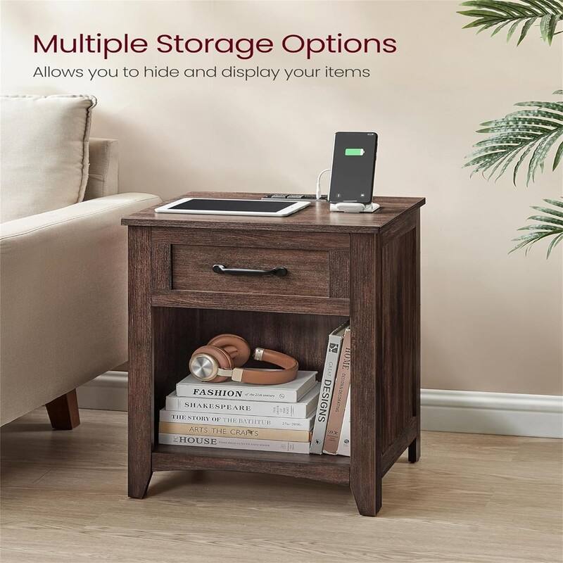 Nightstand with Charging Station