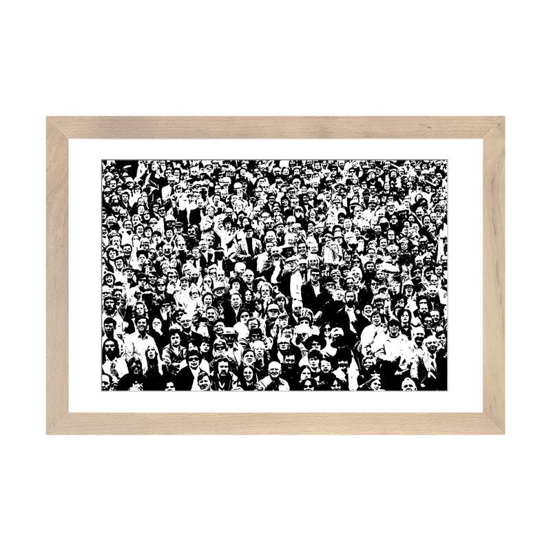 iCanvas "1970s Posterization Of Crowd In Stadium Bleachers" by Vintage Images - Natural - 24x32x1