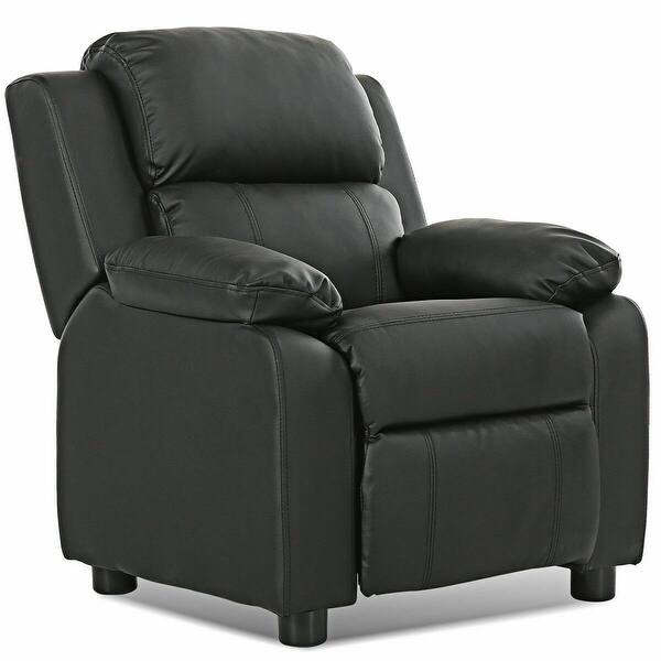 Shop Kids Deluxe Headrest Recliner Sofa Chair With Storage Arms