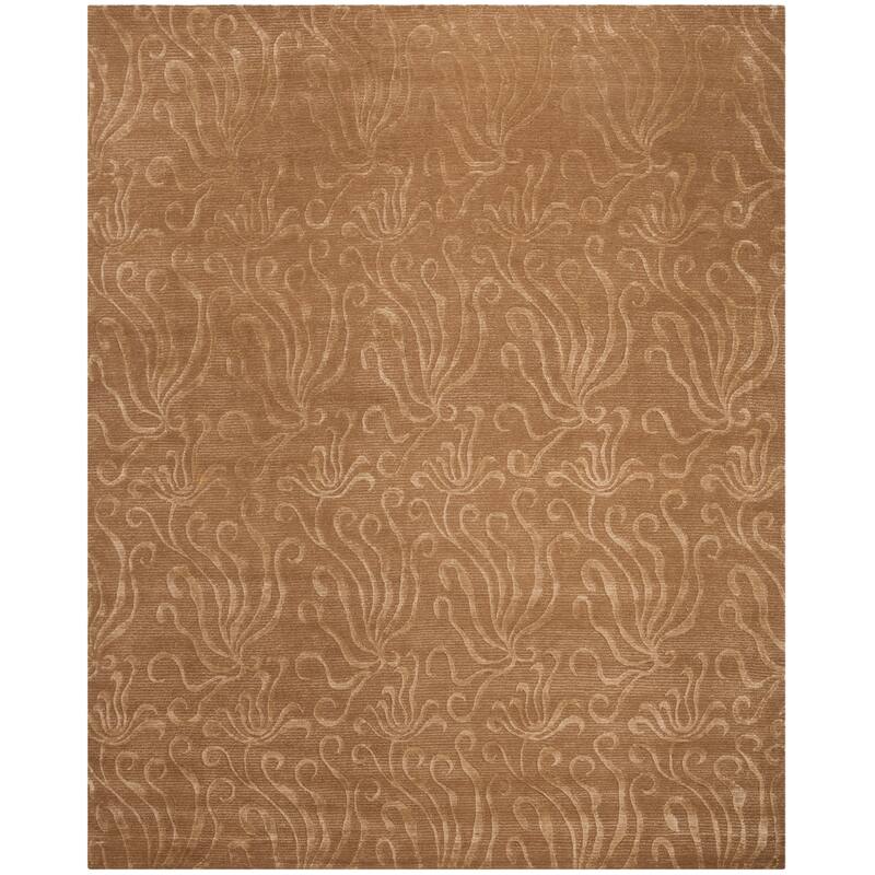 Martha Stewart by SAFAVIEH Seaflora Silk/ Wool Rug - 8'6" x 11'6" - Sand
