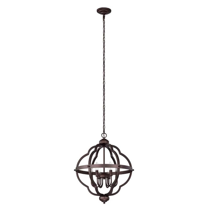 Allario 6 Light Farmhouse Candle Style Metal Chandelier 21 Inch - Oil Rubbed Bronze
