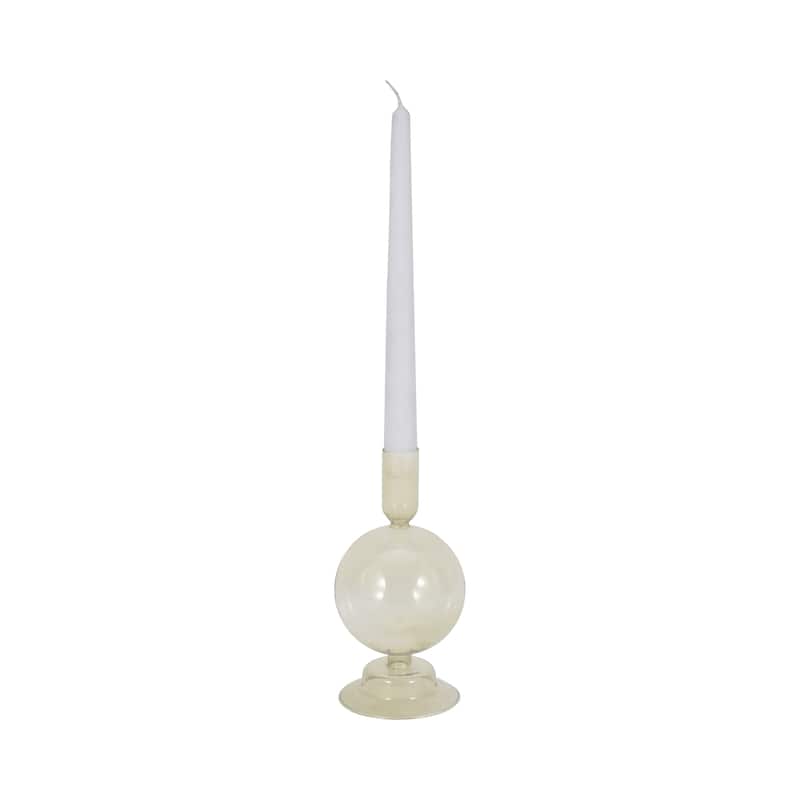 Sagebrook Home Glass Elegance - Illuminate Your Space with Unique Candle Holders - 4" x 4" x 7"