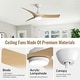 preview thumbnail 31 of 67, 52" Noiseless Ceiling Fan with Integrated LED Light Blades Reversible and Remote Control, Smart Optional