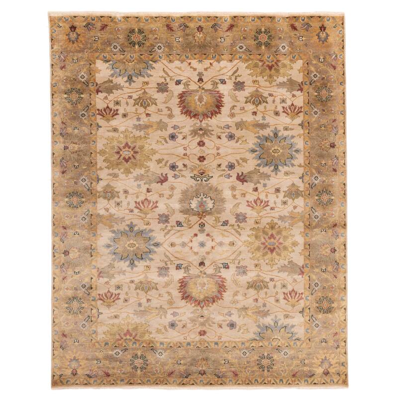 ECARPETGALLERY Hand-knotted Jules Serapi Ivory Wool Rug - 7'11 x 9'10
