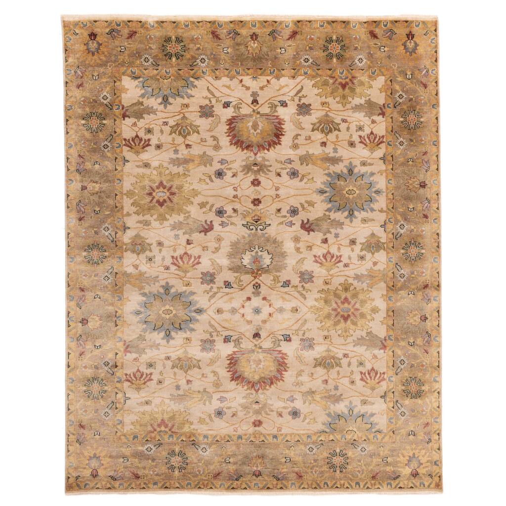 ECARPETGALLERY Hand-knotted Jules Serapi Ivory Wool Rug - 7'11 x 9'10