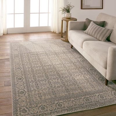 Olivine Indoor/Outdoor Trellis Gray/ Brown Area Rug