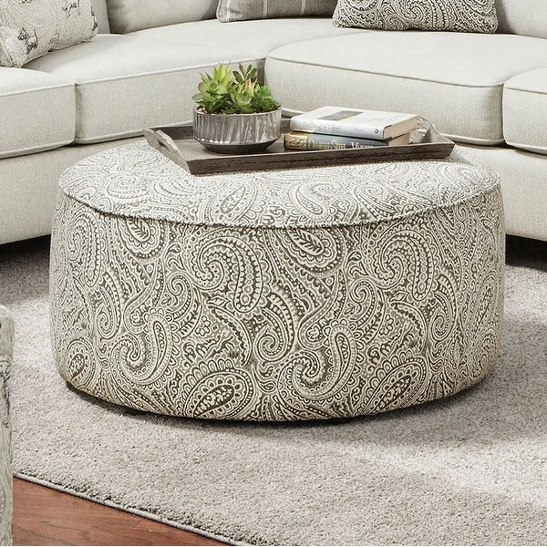 Patterned clearance cocktail ottoman