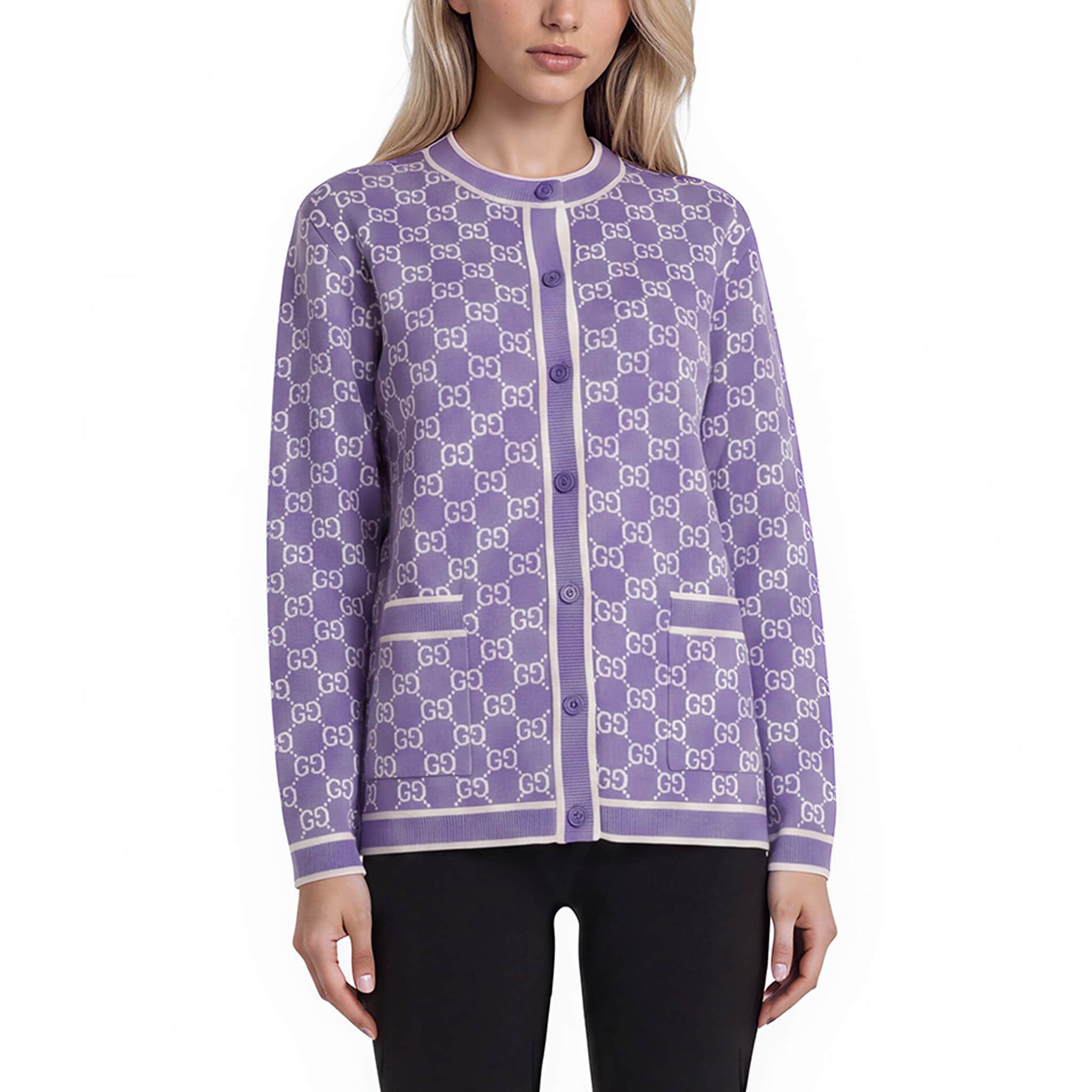 Gucci GG Fine Cotton Jacquard Cardigan