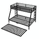 preview thumbnail 30 of 51, Metal Bunk Bed with Twin Size Trundle