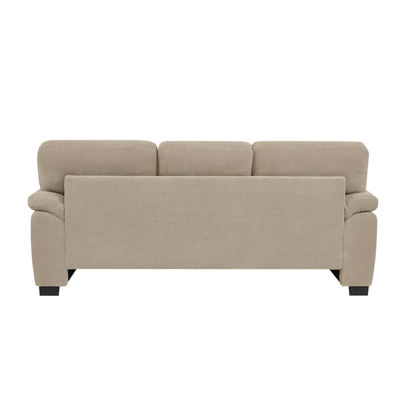 3-Seater Sofa, Modern Living Room Furniture, Textured Fabric Sofa,Minimalist Settee, Comfortable Armchair,Sturdy Frame Sofa