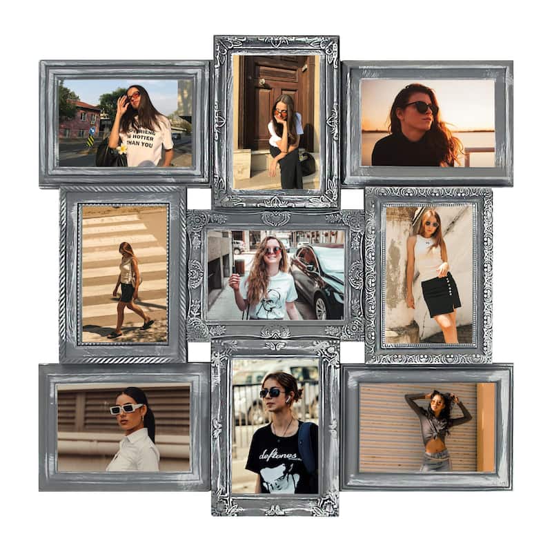 Hello Laura 9 Opening Collage Photo Frame Gray Luxury Design
