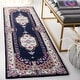 preview thumbnail 107 of 115, SAFAVIEH Handmade Bellagio Fronnie Oriental Medallion Wool Rug 2'3" x 8' Runner - Navy/Ivory - Runner