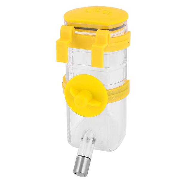 Shop Cage Mounted Pet Dog Cat Drinking Hanging Water Bottle Yellow