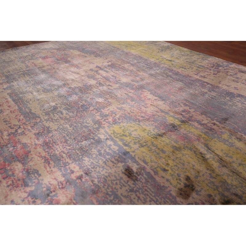 Abstract Modern Area Rug Handmade Wool Carpet - 5'5" X 7'9"
