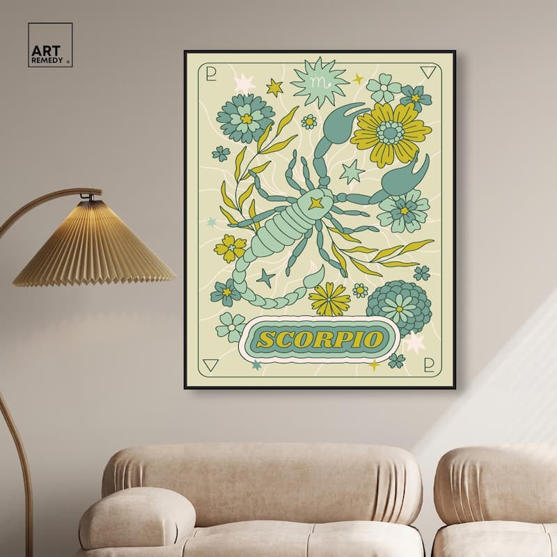Scorpio Stars Card Canvas by Art Remedy