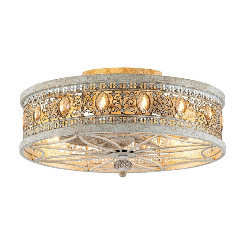 18 Inch ceiling fan antique white gold ceiling remote fan metal, Crystal lights with fans ceiling - N/A