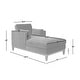 preview thumbnail 12 of 10, Knox 65" Modern Farmhouse Performance Velvet Chaise Lounge Chair