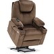 preview thumbnail 35 of 59, Mcombo Electric Power Lift Recliner Fabric Chair with Massage Heat