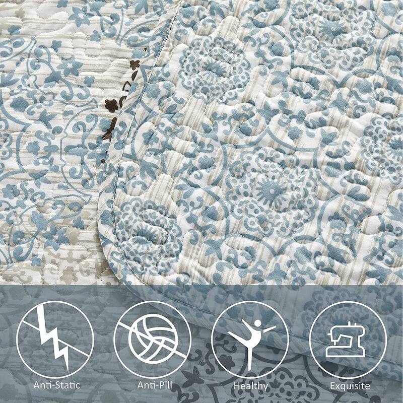 Serenta 6 Piece Printed Marina MDLN Quilts Set