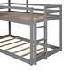 preview thumbnail 9 of 15, Grey Twin over Twin Solid Wood Bunk Bed with Roof, Window, and Guardrail