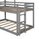 preview thumbnail 12 of 26, Twin Over Twin Bunk Bed with Shelves, Kids House Bed Wood Frame with Playhouse Roof, Window, Ladder and Safety Guardrails