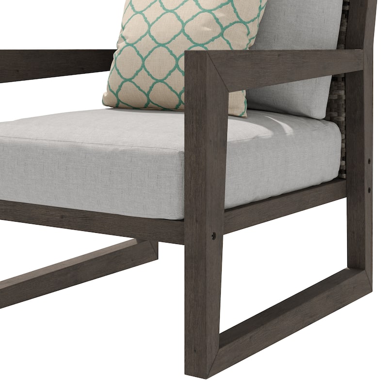 Corvus Augusta 3-piece Outdoor Conversation Set with Sunbrella Pillows
