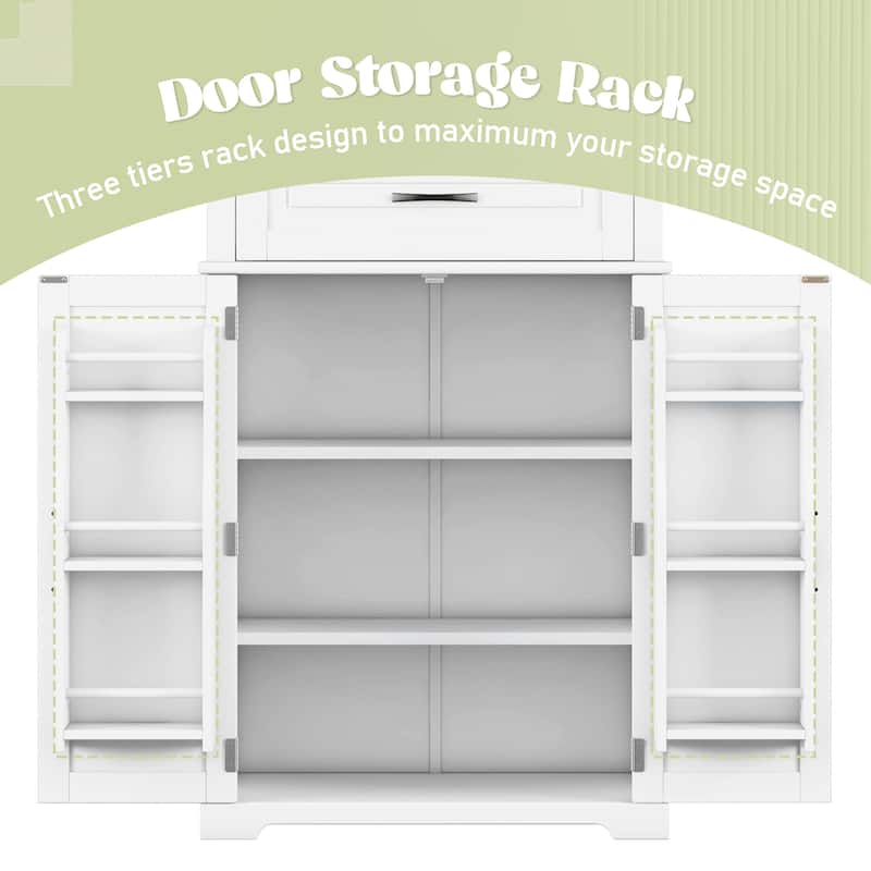 Roomfitters Bathroom Storage Cabinet with Multi-functional Storage, Drawer with Slide Rails and Adjustable Shelf