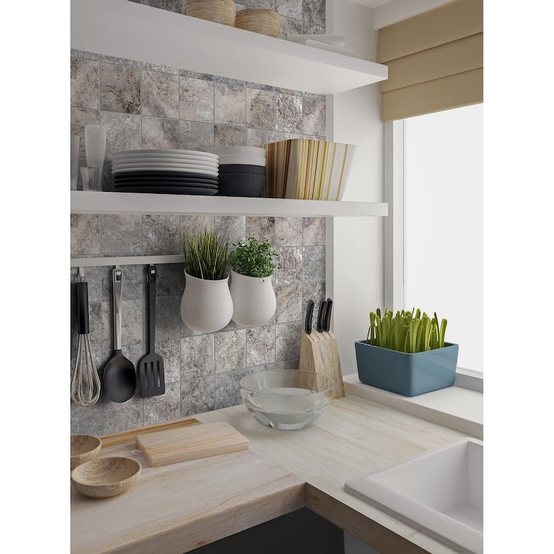 Argento Travertine 6" x 6" Tumbled Tile