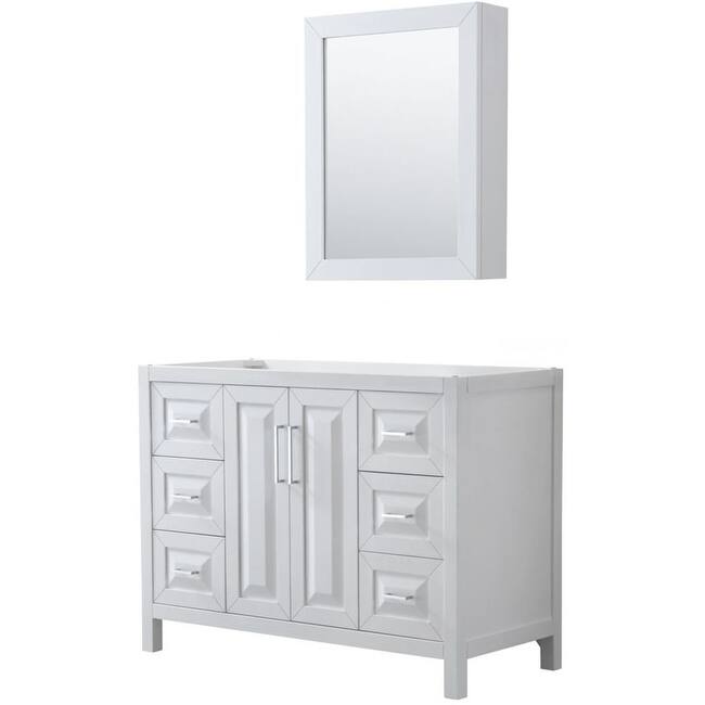 Wyndham Collection Daria 47" Single Free Standing Vanity Cabinet -