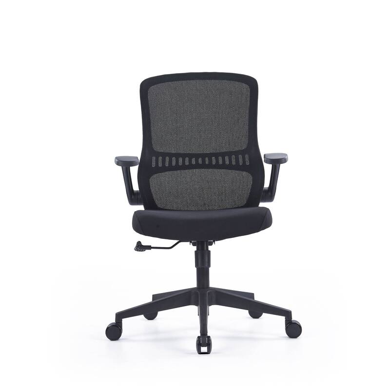 Black Adjustable Height Swivel Rolling Executive Office Chair