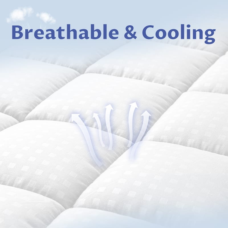 Soft Washable Embossed Square Pattern Fitted Mattress With Deep Pocket