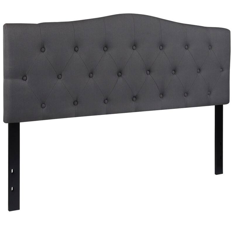 Arched Button Tufted Upholstered Headboard