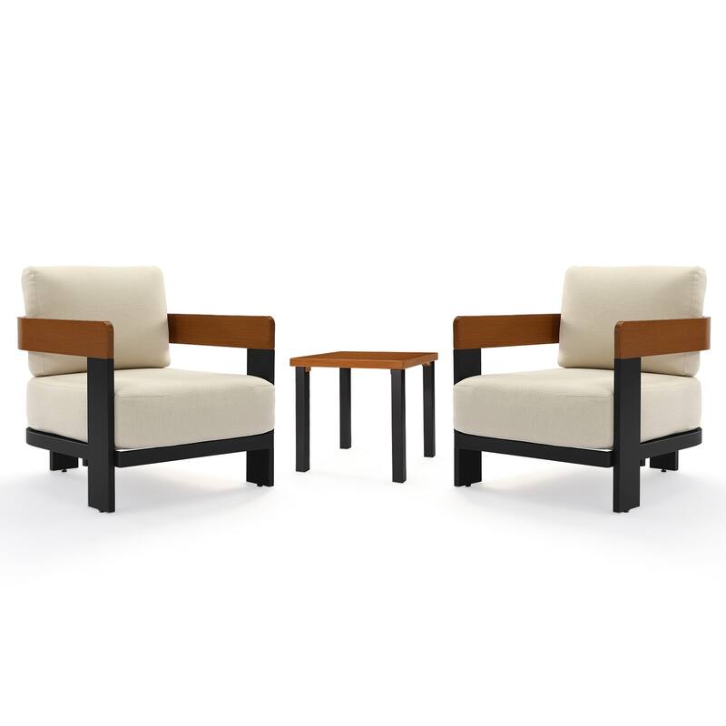 2 - Person Patio Conversation Sets With Cushions, Outdoor Set Furniture (3 Piece)