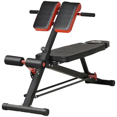 Soozier Adjustable Workout Bench Sit-Up Bench with 2 Decline Angles
