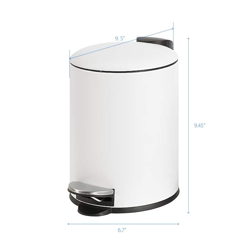 3L / 0.8 Gallon Mini Trash Can with Lid - 0.8 Gallon