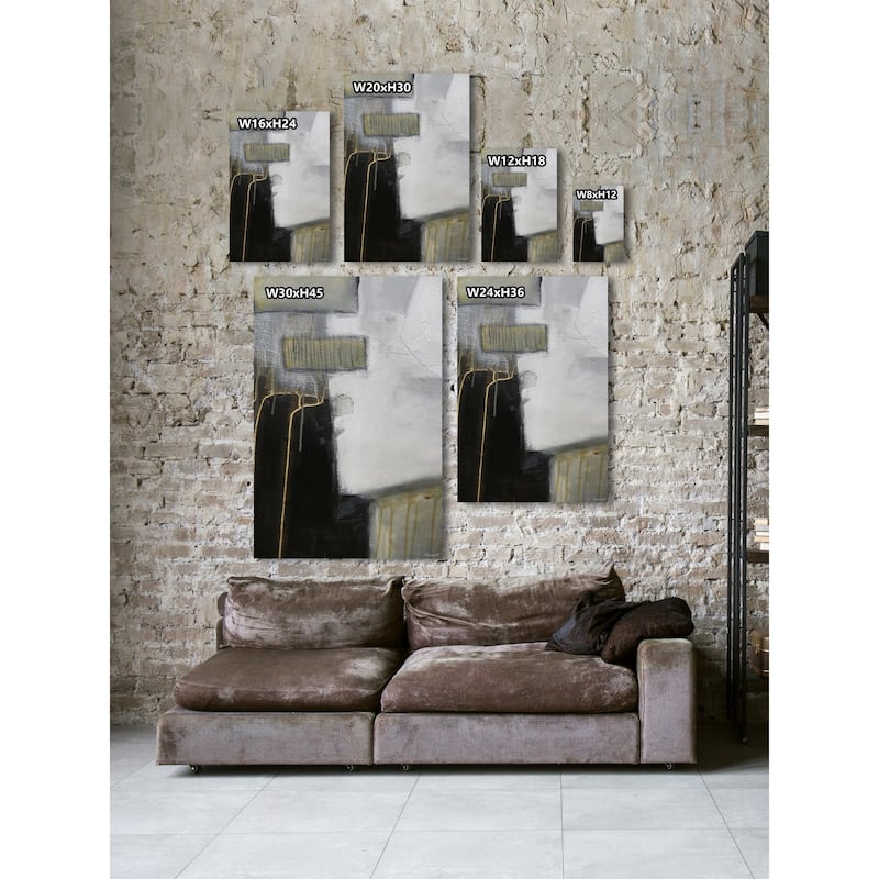 Golden Veins Print on Wrapped Canvas