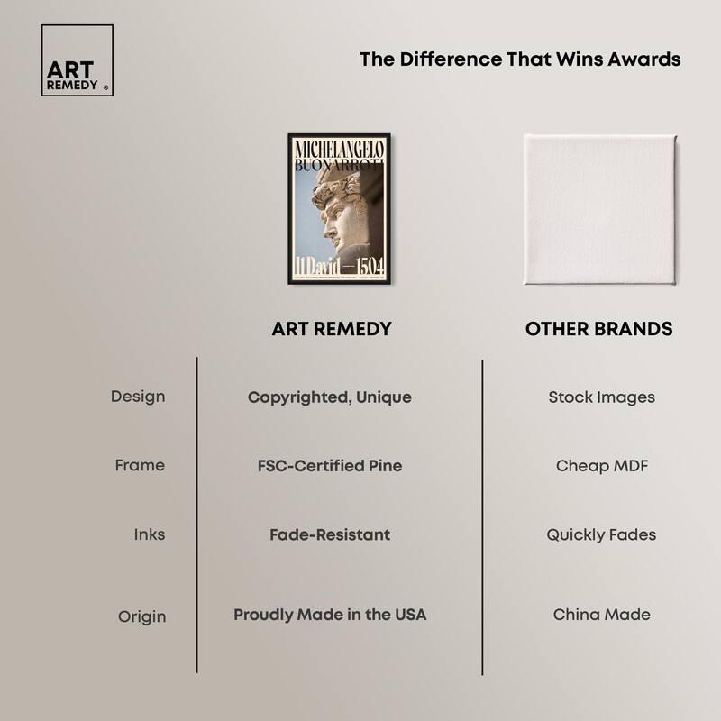 David in Marble Canvas by Art Remedy