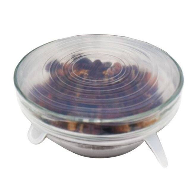 Norpro 6 Piece Reusable Food-Safe Silicone Lids Set - Fits 2.5" to 11" Openings