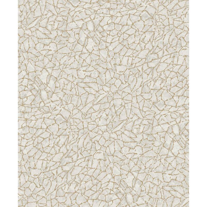 A-Street Prints Soma Silver Metallic Crackling Wallpaper