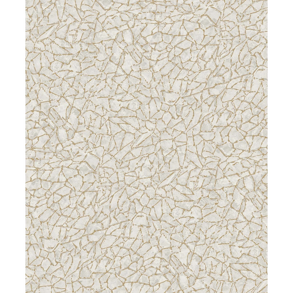 A-Street Prints Soma Silver Metallic Crackling Wallpaper
