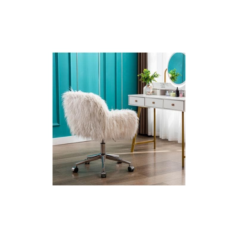Teal fuzzy desk chair clearance