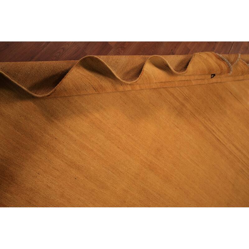 Orange & Yellow Gabbeh Modern Area Rug Hand-Knotted Wool Carpet - 6'3" x 9'4"